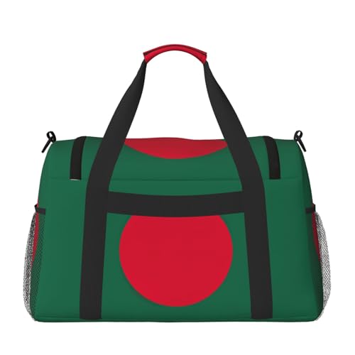 Flag of Bangladesh print Travel Duffle Bag Gym Bag for Women,Puffer Tote Bag,Weekender Overnight Bag Organizer2
