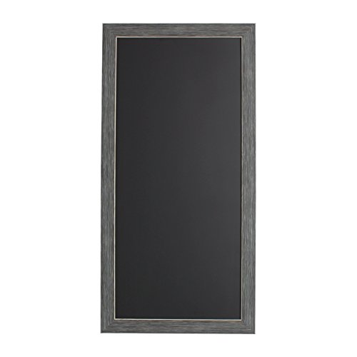 DesignOvation Wyeth Framed Magnetic Chalkboard, 13' x 26', Gray