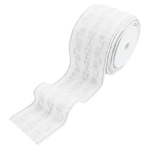 Fadcaer 10M Curtain Header Tape - White Pencil Pleat Curtain Header Tape for Curtains, Windows, Doors, Home, Office