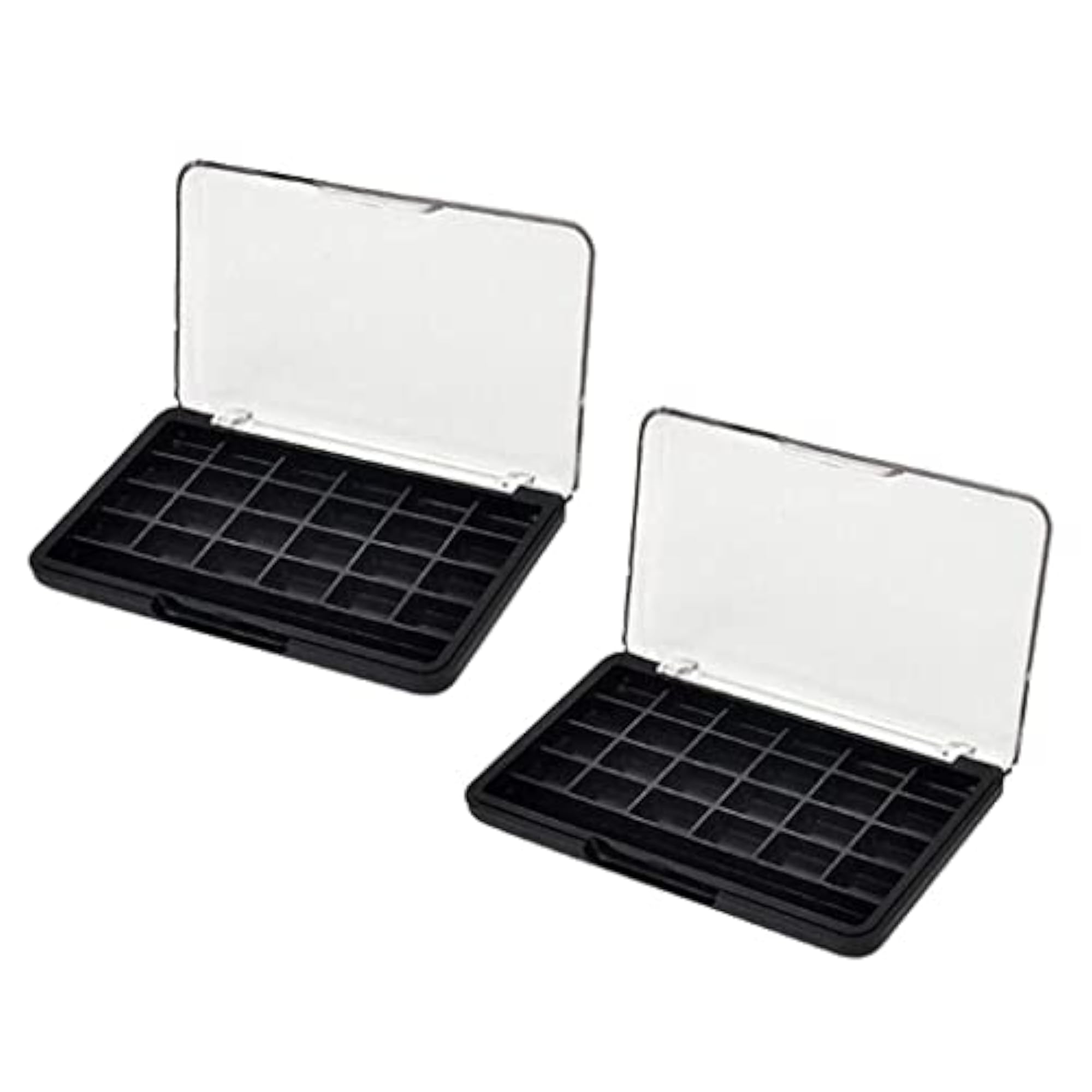 24 Grids Empty Makeup Eyeshadow Palette Case, 2Pcs