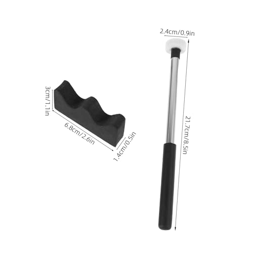 Baquetas para Tambor Lengua 2 Piezas con Mango de Metal y Cabeza de Fieltro miniatura 2