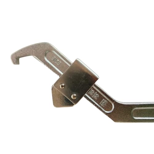 Image of Adjustable C Spanner Hook Wrench 35-105 mm, Square Head Nut Wrench for Bearing & Lock Nut Adjustment