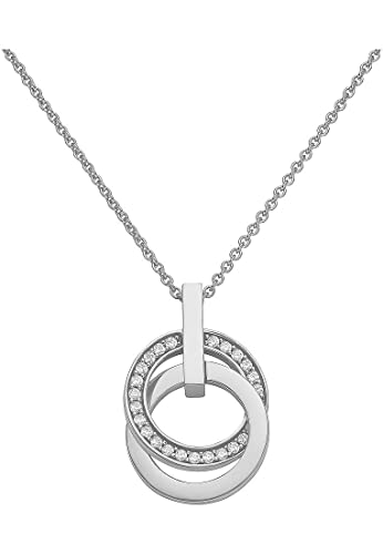JETTE Damen-Kette Swing 26 Zirkonia One Size, Silber 32002219