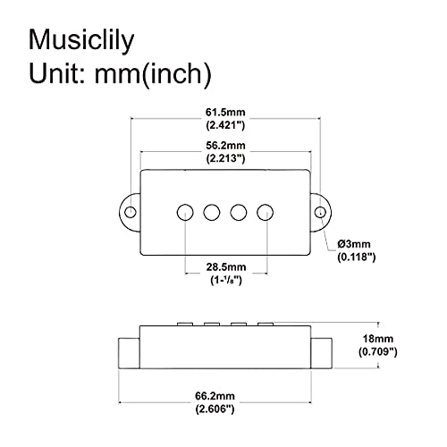 Micros Precision Bass Wilkinson Alnico 5 à impulsion Variable Gauss