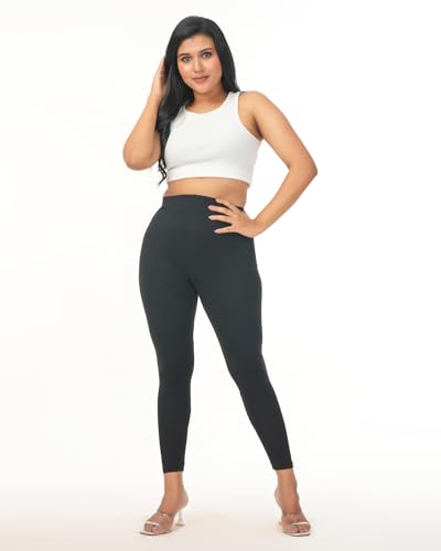 Image of Loveit Womens Solid Viscose Slim Fit Ankle Length Leggings