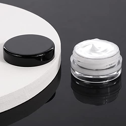 100 Count 10g Small Sample Containers with Lids Plastic Jar Cosmetic Jars Empty Makeup Jars Lip Balm Containers - Black by BTYMS - Image 4