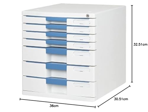 Image of Litem NEW MAX File Cabinet 7 Drawers Color: Blue