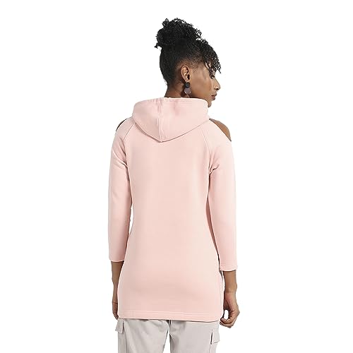 Image of PINACOLADA Women's Colorblock Sweatshirt with Ribbed Hem for Casual Wear | Low-High Neck | Long Sleeve | Button Closure | Cotton Sweatshirt Crafted with Comfort Fit for Everyday Wear