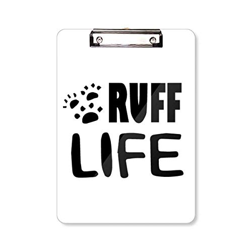 Porte-bloc A4 Ruff Life avec citation anglaise inspirante pour ranger vos documents