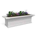 Mayne Yorkshire 3ft Weatherproof Traditional Vinyl Window Box in White