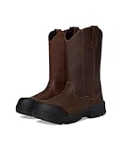 KEEN Utility Women's Evanston Composite Toe Waterproof Leather Durable Construction Pull On Work Boots, Bison/Black, 8