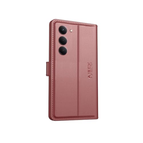 Image of AIBEX Compatible for Redmi 15 5G Flip Cover Leather Finish with Magnatic Closure | Inside TPU with Card Pockets | Wallet Stand | Complete Protection Flip Case - Brown