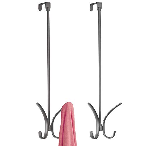 MDesign Juego 2 colgadores puerta metal – Dos percheros