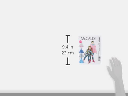 Mccall Patterns M6431 Children's/Girls' Ponchos, Size Cz (Med-Lrg-Xlg) #TOP4