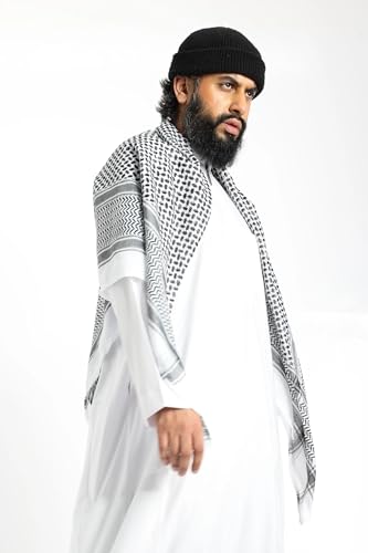 Shemagh Tactical Desert Head Neck Scarf 100% Cotton Keffiyeh Shemagh Original Scarf Kufiya Arafat Men & Women2