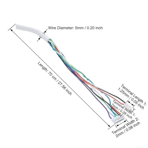 Cable con módulo PoE incorporado 48V a 12V resistente a la intemperie para cámara IP, con conector RJ45, blanco, 70 cm de longitud miniatura 3