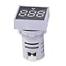 Digital LED Display Voltmeter AC20-500V LED Digital Voltmeter Ammeter Lights Mini Digital LED Display Voltmeter Square Lamp(White)