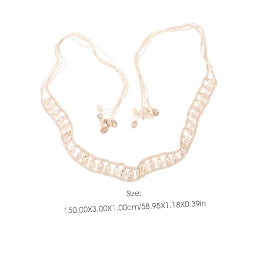 Didiseaon Boho Shell Waist Belt for Women Natural Woven Waistband Fashion Accessory for Dresses Jeans Skirts Casual Outfits Teen and Ladies2