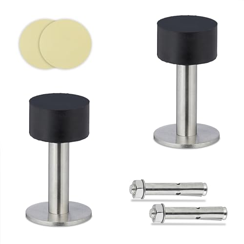 Topes de puerta autoadhesivos y de acero inoxidable para proteger tu hogar sin taladrar 2
