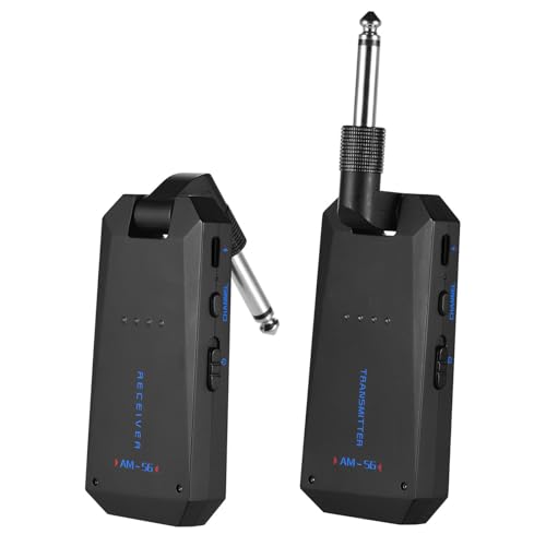 AM-5G Sistema de guitarra inalámbrico 5.8G Transmisor y receptor de audio recargable Banda ISM para...