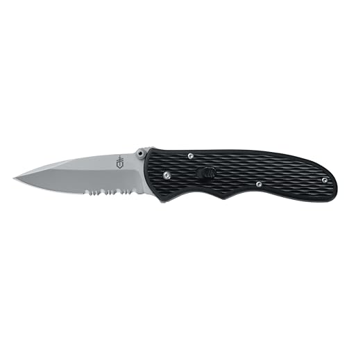 Gerber Gear FAST Draw Pocket Knife, EDC Assisted Opening Folding Knife, Serrated Edge