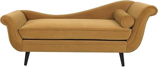 Image of Luxury Velvet 2 Seater Chaise Lounge Sofa - Tufted Chesterfield Modern Couch with Button Tufted Back Elegant Lounge Couch for Living Room, Bedroom, Office