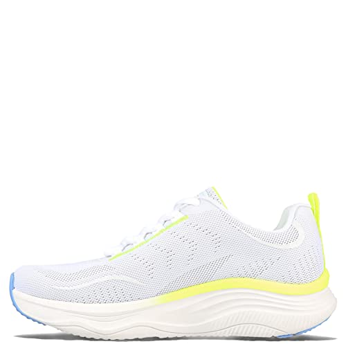 Skechers Skechers Women's D'lux Fitness Sneaker, White Mesh Multi Trim, 10