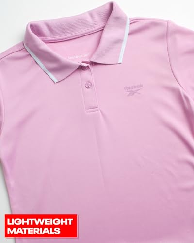 Reebok Girls Tennis Dress - Performance Pique Pleated Skirt Short Sleeve Polo Athletic Dress for Golf, Tennis, Dance (7-12)2