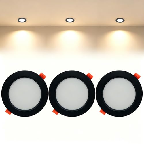 Plafonnier encastré DEL 24W extra plat spot de plafond alu 3000K lot de 3