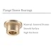 Kozelo 2pcs Flange Sleeve Bearings - [6mm Bore Dia x 10mm OD x 8mm Length x 14mm Flange Diameter x 2mm Flange Thickness] Bushings for Industrial Equipment, Sintered Bronze, Gold Tone