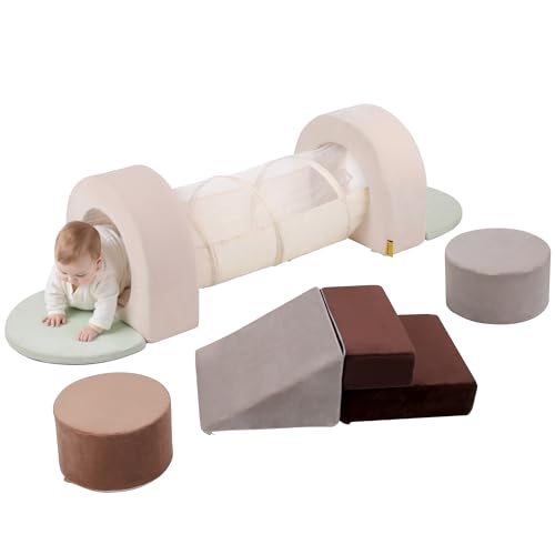 BanaSuper Parcours Motricité Bébé | Blocs de Mousse & Tunnel de Jeu | Module Motricité Enfant pour Intérieur | Jeu d'Éveil Sensoriel et Physique |...