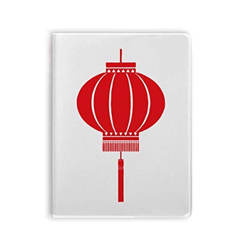 Carnet rouge lanterne chinoise souple pour journal intime et écriture