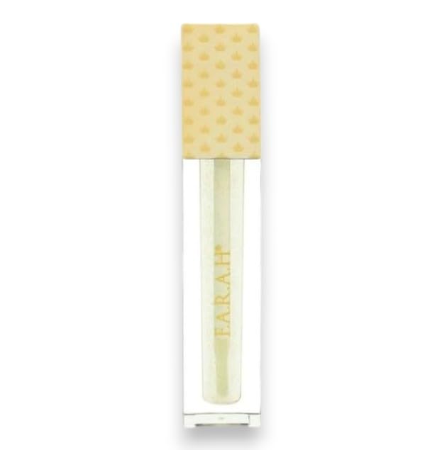 F.A.R.A.H. DAZZLE BO$$ Lip Gloss - SHEESHA - Gold Glitter with Vitamin E and Jojoba Oil for Hydrated, Soft, and Nourished Lips