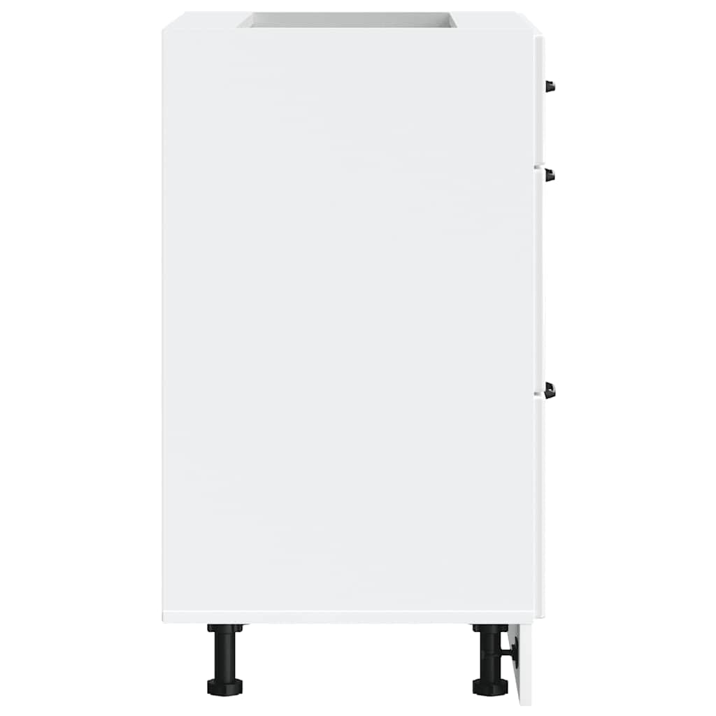 Refined Mueble bajo de Cocina Lucca Blanca de Alto Brillo 60x46x81.5cm