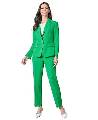 Kasper Women's Crepe Two Button Notch Collar Blazer2