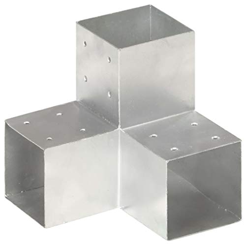 Conector de postes en Y de 101 mm en acero galvanizado de 3 vías 2