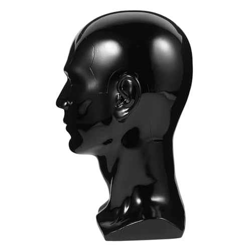 PartyKindom PVC Male Mannequin Head Display Holder for Wigs Hats Glasses and Headpieces Multi Purpose Styling Stand for Salons Home Use and Travel Head Circumference