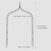 Thick Gothic Pointed Metal Garden Arch Rust-Proof for Climbing Vines Roses — image 4