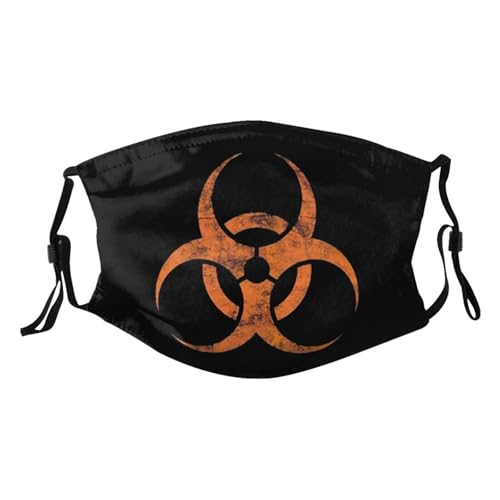 Biohazard Warning Symbol Adult Dust Mask Adjustable Dust Face with 2 Filter3636