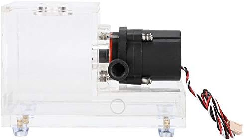 PC Water Tank, Full Transparent Integrated 600ML CPU Cooled Water Pump Acrylic Water Cooling Tank Computer Pump 600L/H Flow 4 Meter Head