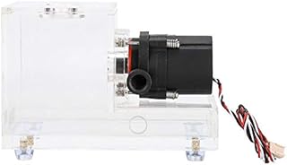 PC Water Tank, Full Transparent Integrated 600ML CPU Cooled Water Pump Acrylic Water Cooling Tank Computer Pump 600L/H Flow 4 Meter Head