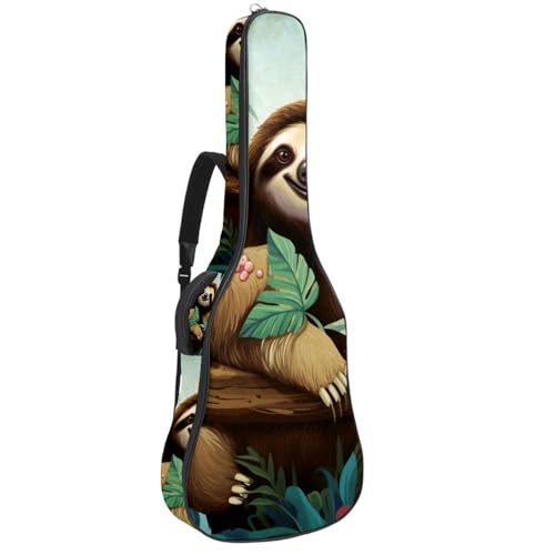 Housse guitare acoustique 41 pouces imperméable motif paresseux