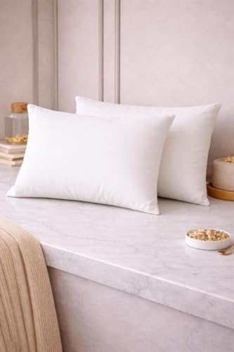 Image of THE HOME STYLE Solid Plain Cotton Feel Fitted Bedsheet King Size (72x78 inches) | 2 Pillow Covers | 300 TC | Elastic Fit | Fits Upto 8 Inch Mattress (PureCloud White)