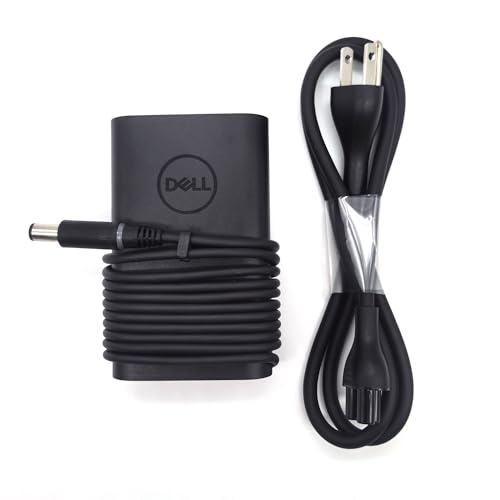 Dell Laptop Charger 65W watt Barrel 7.4mm tip Latitude 7280 7285 7380 7389 7480 7290 7390 7490 AC Power Adapter 19.5V 3.34A Black LA65NM191