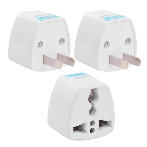 Image of Ocko Universal Type A US Conversion Adapter Plug | 2 Prong Pin Converter Socket | Indian to Universal Adapter | USA, Canada, Brazil to India | Suitable for Laptop, Camera, Charger (Pack of 3, White)