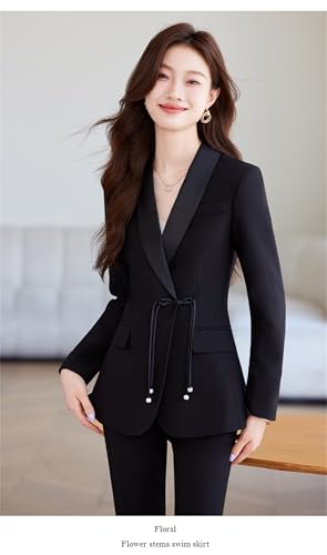 Women Elegant Pant Suit 2 Piece Set Office Ladies Female Business Work Wear Formal Blazer Jacket and Trouser4