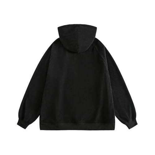 Ymosrh Men's Sweatshirt Hoodie, Long Sleeve Casual Corduroy Pullover Hooded Sweatshirts with Pocket, S-2XL2