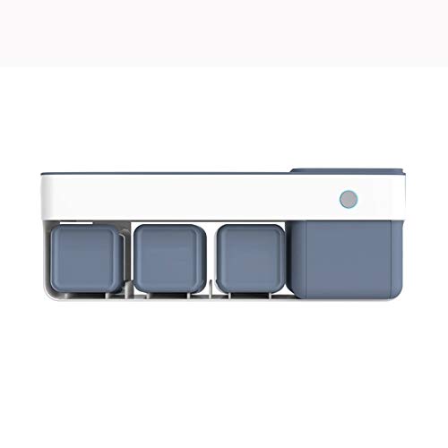 Esterilización inteligente Holder Kit Cepillo de dientes Pasta de dientes de almacenamiento del estante con la máquina de afeitar de la taza de baño Organizador Accesorios (Color : Grayish white)