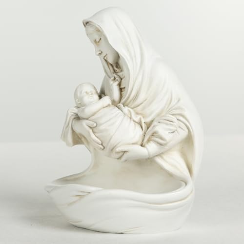 Estatua Madonna y Niño 6 pulg. pintada a mano miniatura 5