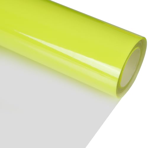 Image of RENLITONG 3D Puff HTV Matte Heat Transfer Vinyl Roll 12 inch x 7ft Iron on for Heat Press T Shirt for All Cutter Machine Heat Vinyl Design (7ft, 3D Puff Neon Yellow)